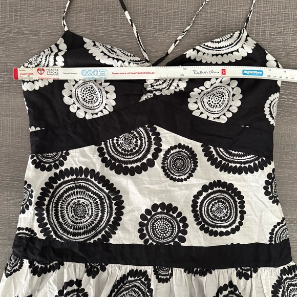 BCBGMAXAZRIA Black Midi Paisley Print Boho Dress - Picture 8 of 10